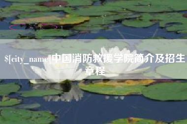 江门中国消防救援学院简介及招生章程