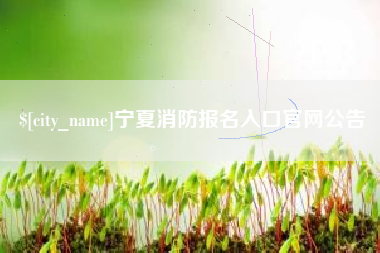江门宁夏消防报名入口官网公告