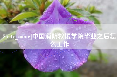 江门中国消防救援学院毕业之后怎么工作