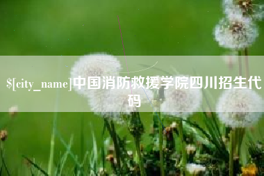 江门中国消防救援学院四川招生代码