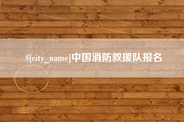 江门中国消防救援队报名