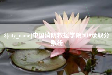 江门中国消防救援学院2019录取分数线