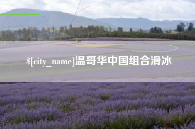 江门温哥华中国组合滑冰