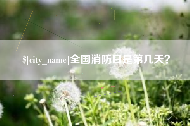 江门全国消防日是第几天？