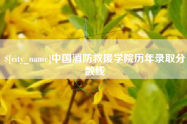 江门中国消防救援学院历年录取分数线