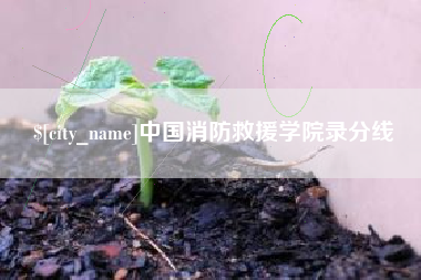 江门中国消防救援学院录分线