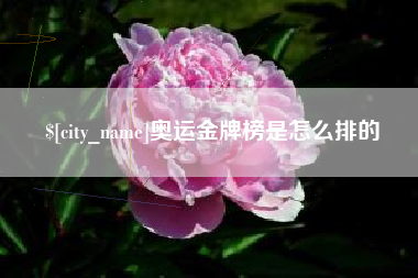 江门奥运金牌榜是怎么排的