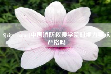 江门中国消防救援学院对视力要求严格吗