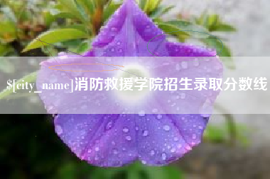 江门消防救援学院招生录取分数线