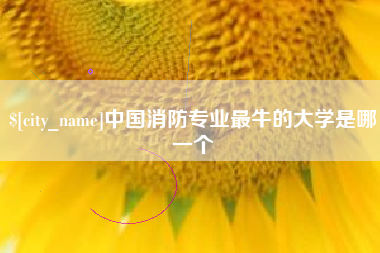 江门中国消防专业最牛的大学是哪一个