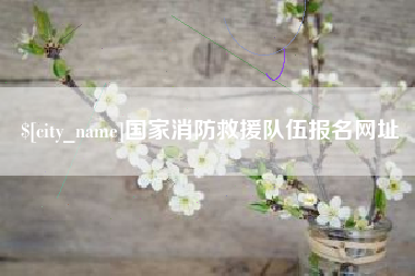 江门国家消防救援队伍报名网址