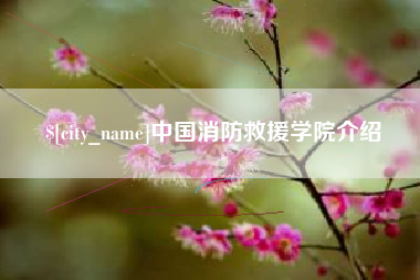江门中国消防救援学院介绍