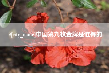 江门中国第九枚金牌是谁得的