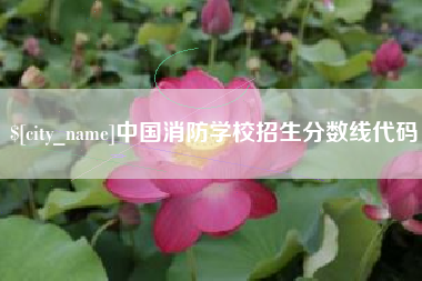 江门中国消防学校招生分数线代码