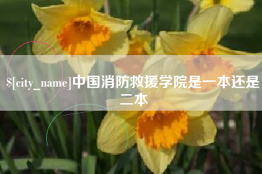 江门中国消防救援学院是一本还是二本