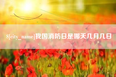 江门我国消防日是哪天几月几日