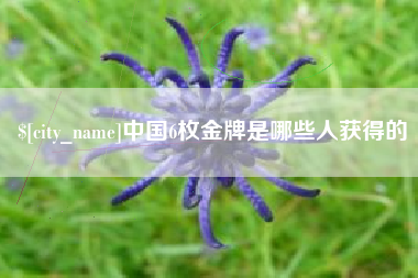 江门中国6枚金牌是哪些人获得的