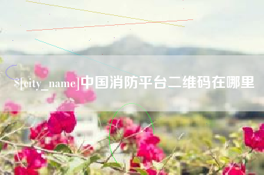 江门中国消防平台二维码在哪里
