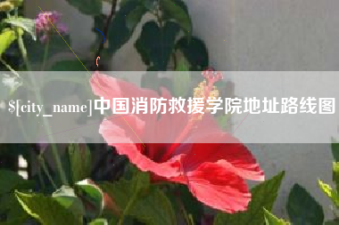 江门中国消防救援学院地址路线图