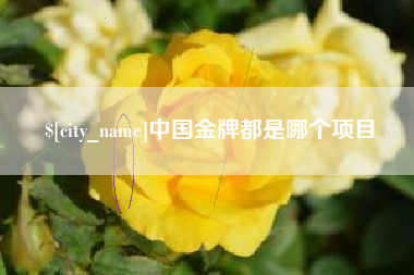 江门中国金牌都是哪个项目