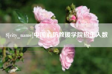 江门中国消防救援学院招生人数