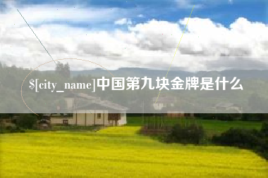 江门中国第九块金牌是什么