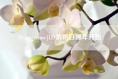 江门119消防日哪年开始