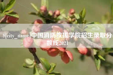 江门中国消防救援学院招生录取分数线2021