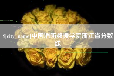 江门中国消防救援学院浙江省分数线