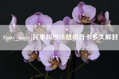 江门民事纠纷冻结银行卡多久解封