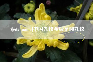 江门中国九枚金牌是哪九枚