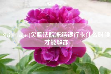 江门欠款法院冻结银行卡什么时候才能解冻