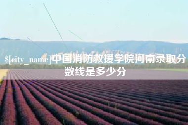 江门中国消防救援学院河南录取分数线是多少分