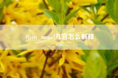 江门九宫怎么解释