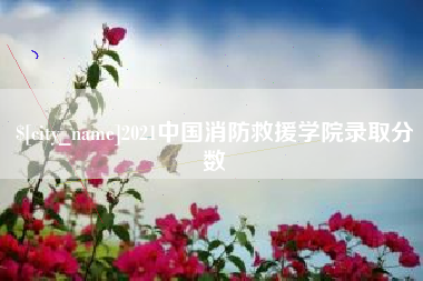 江门2021中国消防救援学院录取分数