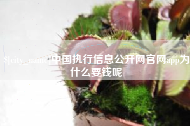 江门中国执行信息公开网官网app为什么要钱呢