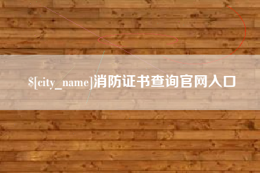 江门消防证书查询官网入口