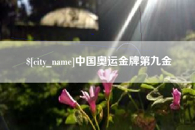 江门中国奥运金牌第九金