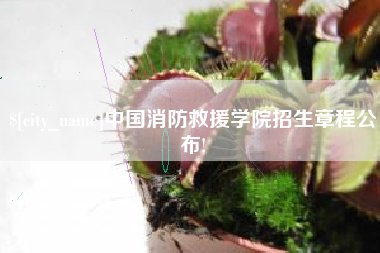 江门中国消防救援学院招生章程公布!